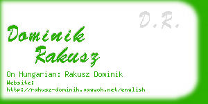 dominik rakusz business card